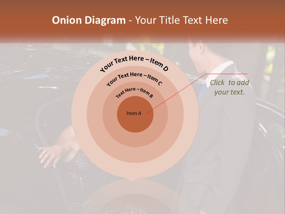 A Man In A Suit Shaking Hands With A Woman In A Car PowerPoint Template