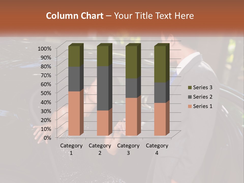 A Man In A Suit Shaking Hands With A Woman In A Car PowerPoint Template