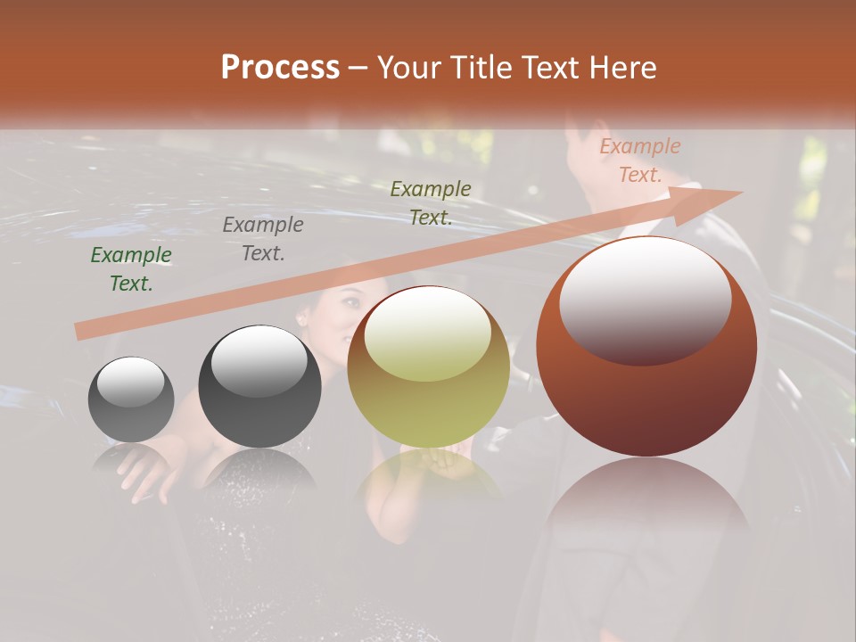 A Man In A Suit Shaking Hands With A Woman In A Car PowerPoint Template