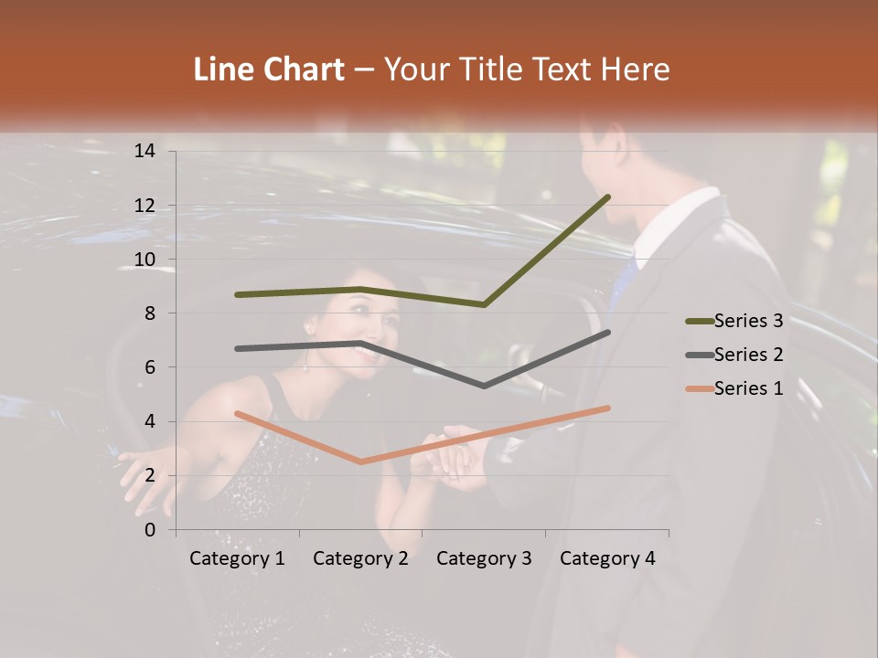 A Man In A Suit Shaking Hands With A Woman In A Car PowerPoint Template
