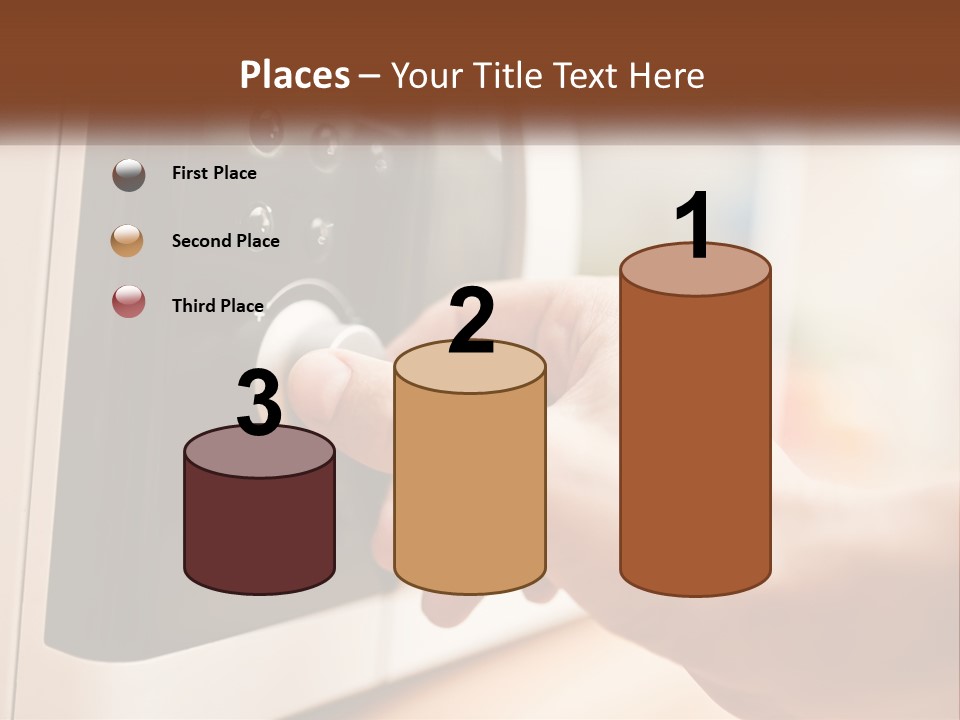 A Person Pressing Buttons On A Microwave PowerPoint Template