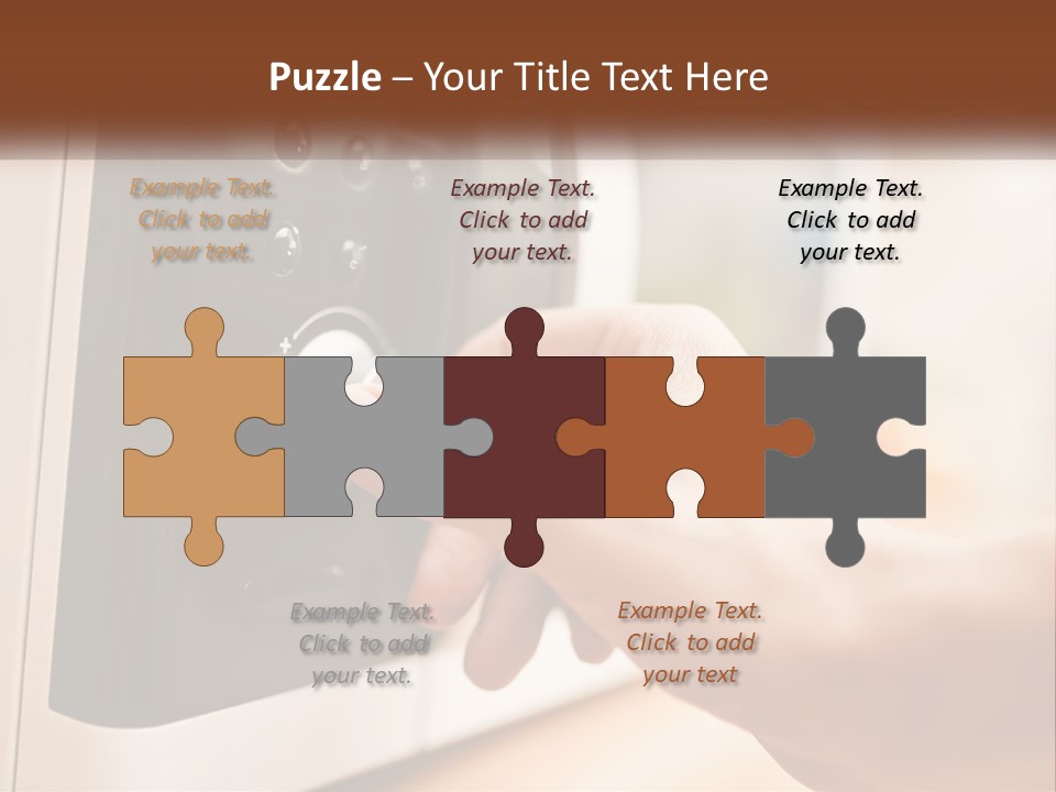 A Person Pressing Buttons On A Microwave PowerPoint Template