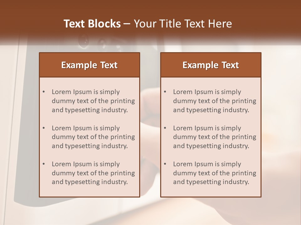 A Person Pressing Buttons On A Microwave PowerPoint Template