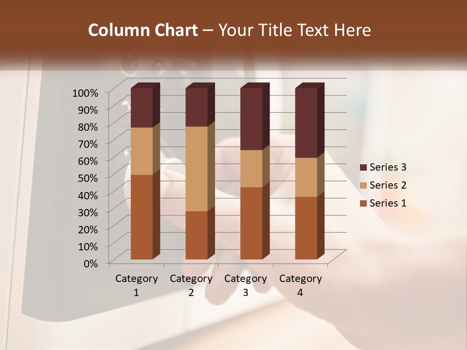 A Person Pressing Buttons On A Microwave PowerPoint Template