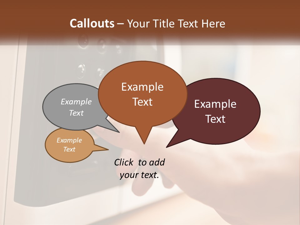 A Person Pressing Buttons On A Microwave PowerPoint Template