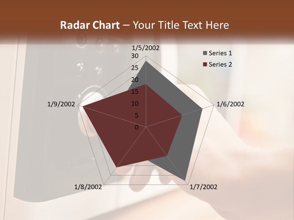 A Person Pressing Buttons On A Microwave PowerPoint Template
