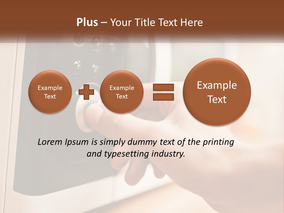 A Person Pressing Buttons On A Microwave PowerPoint Template