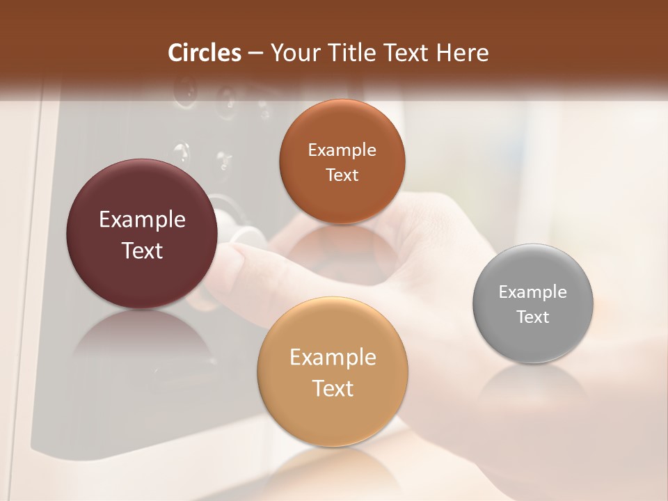 A Person Pressing Buttons On A Microwave PowerPoint Template