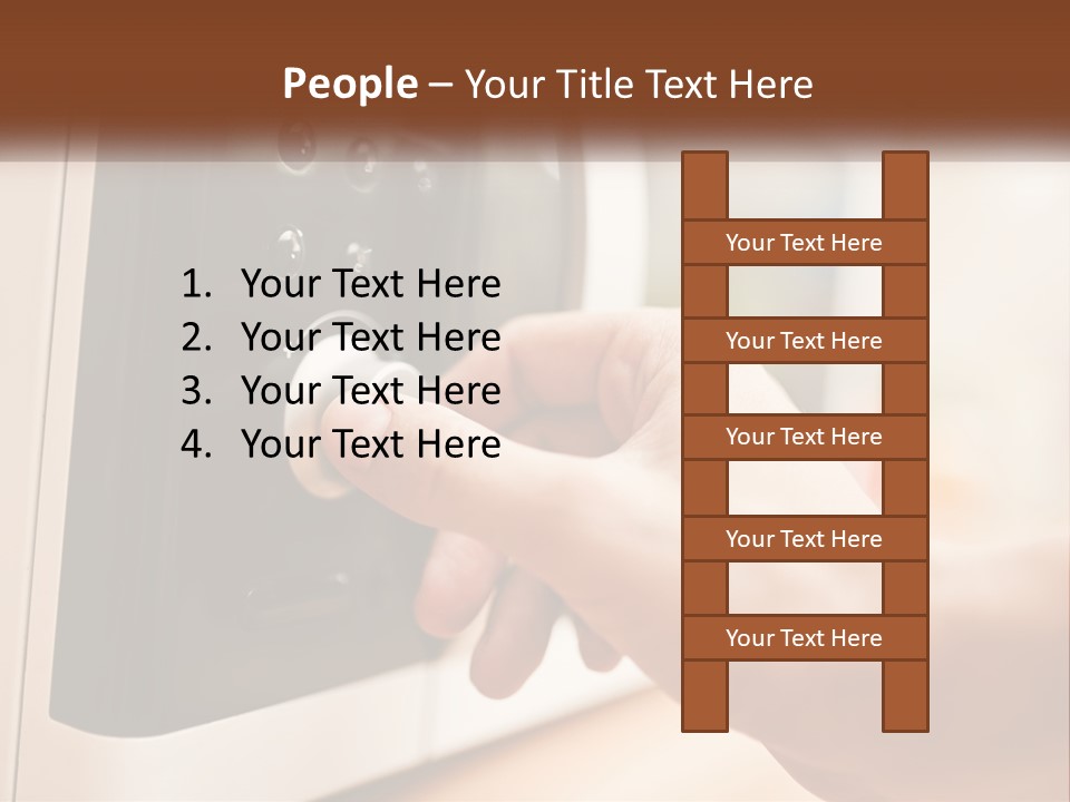 A Person Pressing Buttons On A Microwave PowerPoint Template