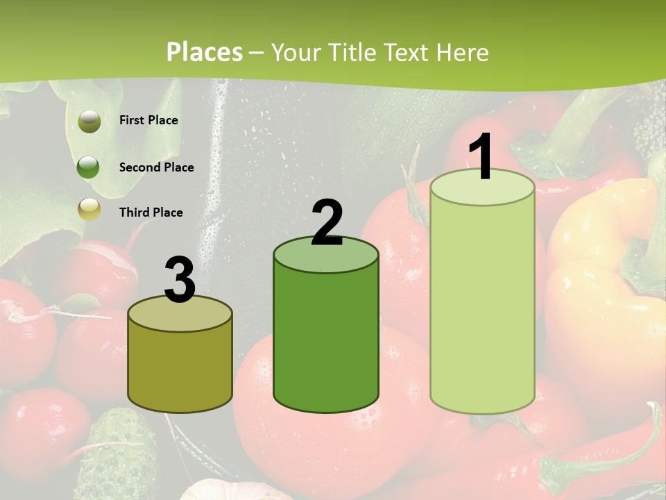 A Bunch Of Different Types Of Vegetables On A Table PowerPoint Template