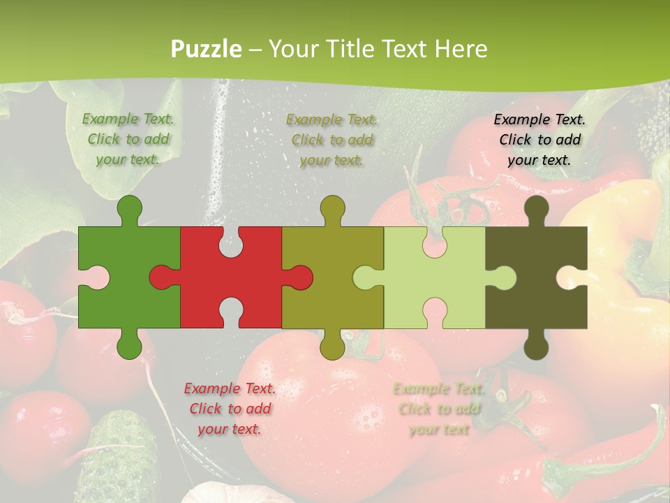 A Bunch Of Different Types Of Vegetables On A Table PowerPoint Template