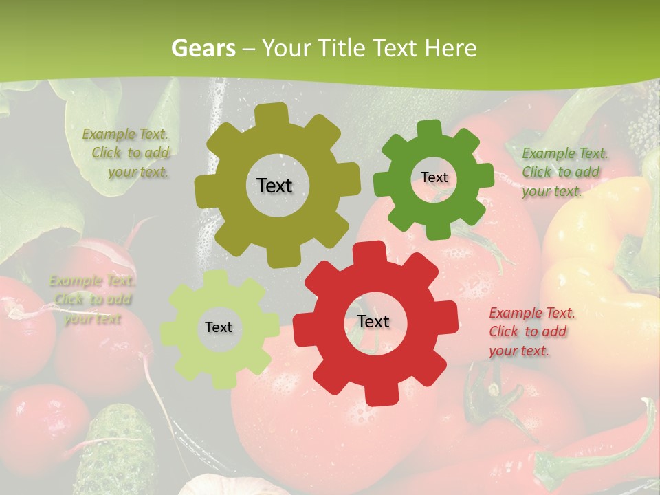A Bunch Of Different Types Of Vegetables On A Table PowerPoint Template
