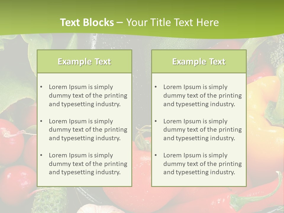 A Bunch Of Different Types Of Vegetables On A Table PowerPoint Template