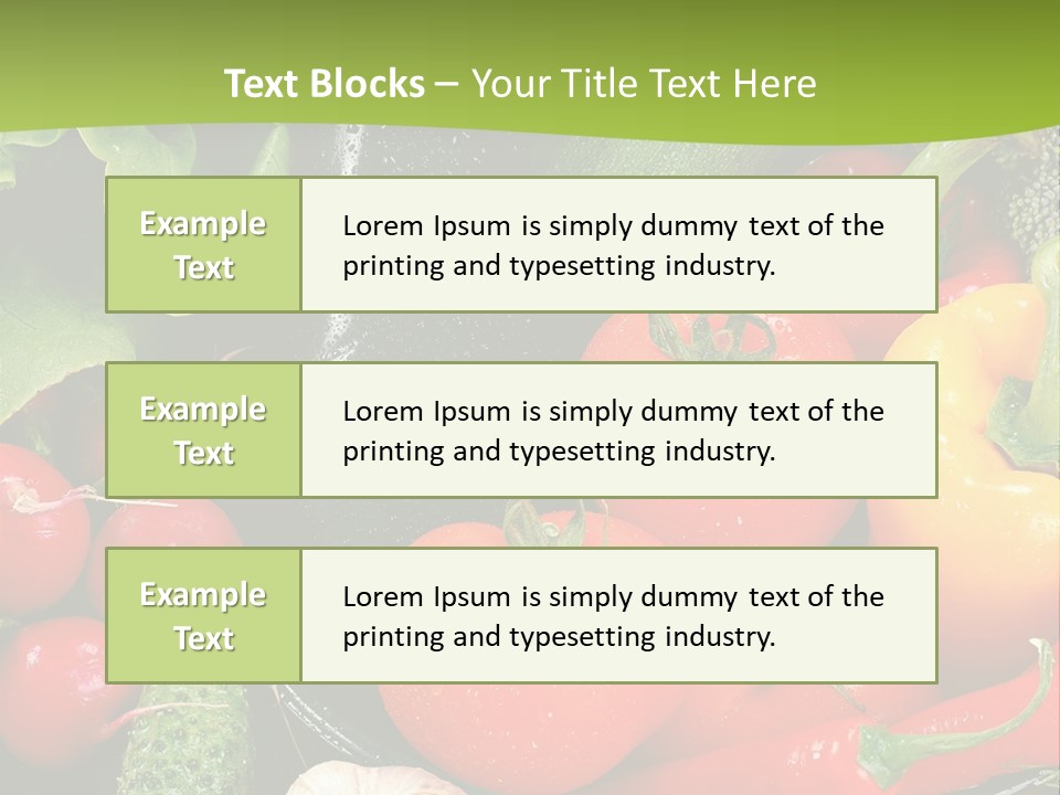 A Bunch Of Different Types Of Vegetables On A Table PowerPoint Template
