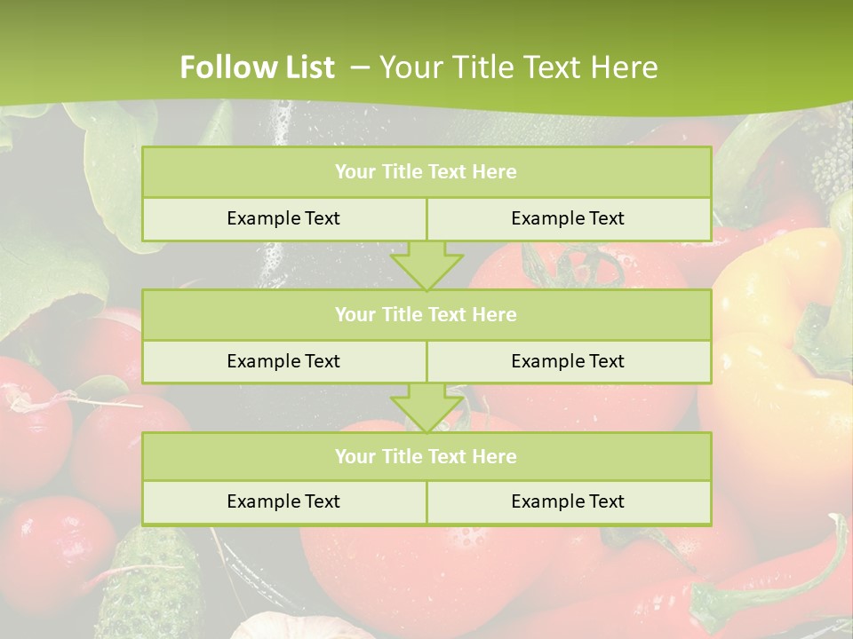 A Bunch Of Different Types Of Vegetables On A Table PowerPoint Template