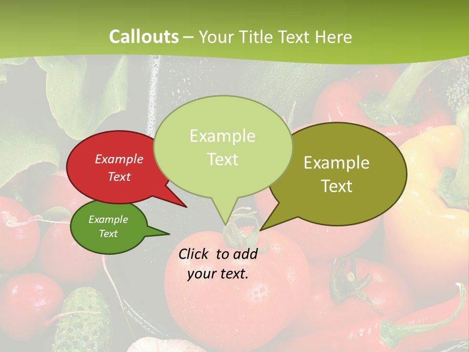 A Bunch Of Different Types Of Vegetables On A Table PowerPoint Template
