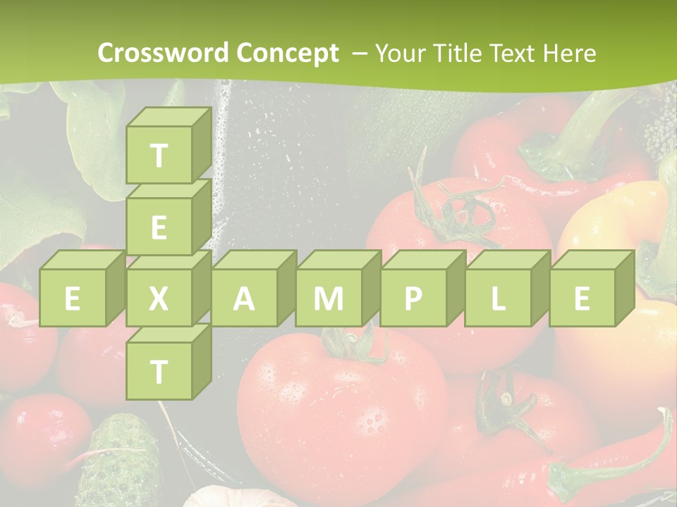 A Bunch Of Different Types Of Vegetables On A Table PowerPoint Template