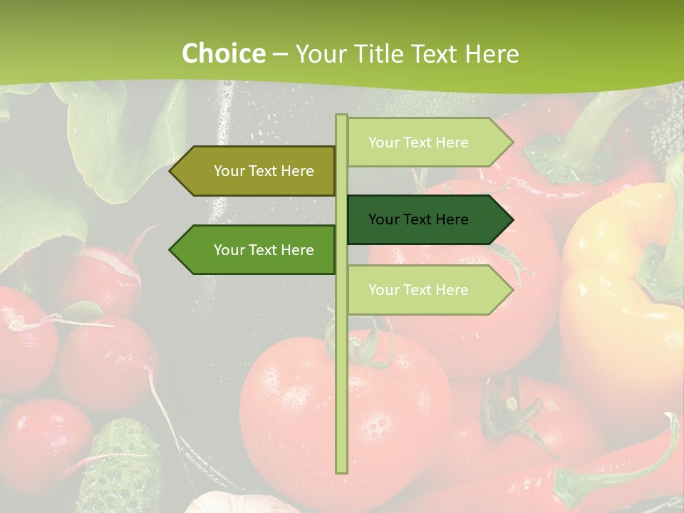 A Bunch Of Different Types Of Vegetables On A Table PowerPoint Template