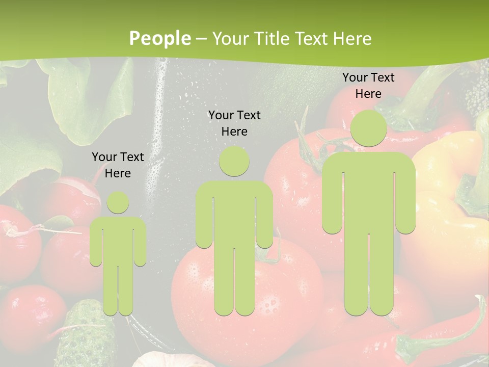 A Bunch Of Different Types Of Vegetables On A Table PowerPoint Template