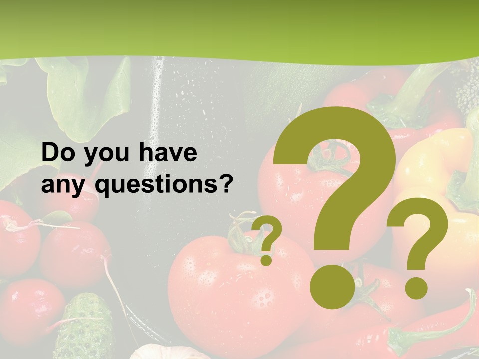 A Bunch Of Different Types Of Vegetables On A Table PowerPoint Template