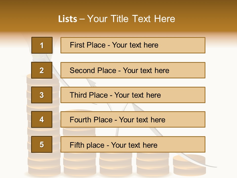 A Light Bulb Sitting On Top Of Stacks Of Coins PowerPoint Template