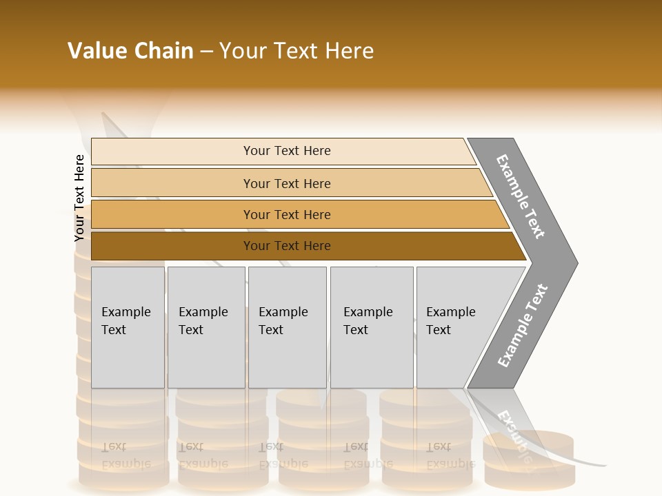 A Light Bulb Sitting On Top Of Stacks Of Coins PowerPoint Template