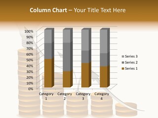 A Light Bulb Sitting On Top Of Stacks Of Coins PowerPoint Template