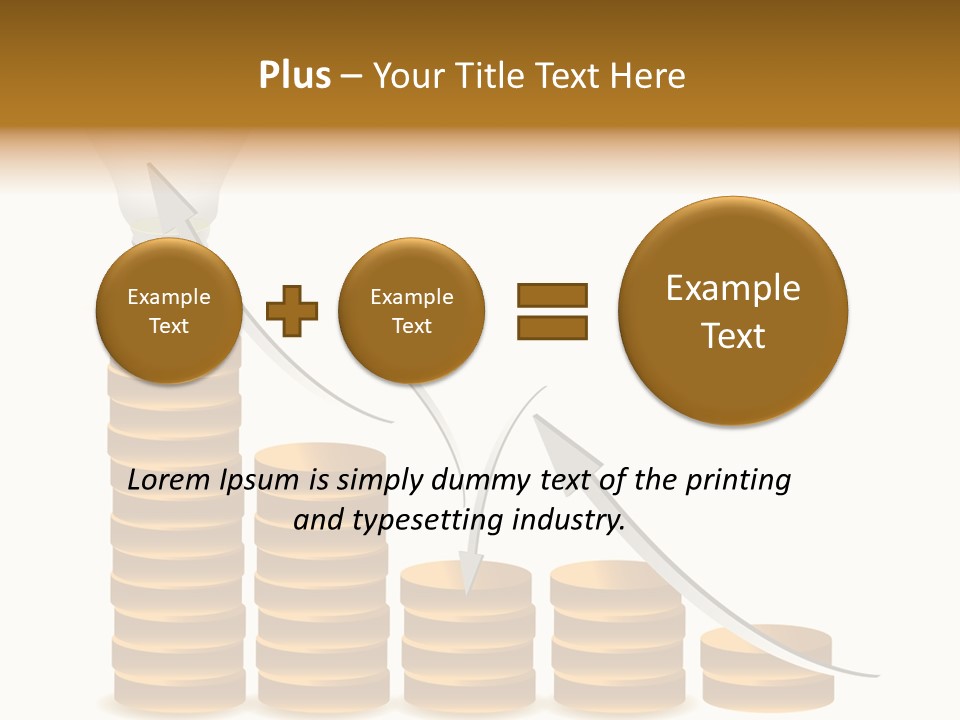 A Light Bulb Sitting On Top Of Stacks Of Coins PowerPoint Template