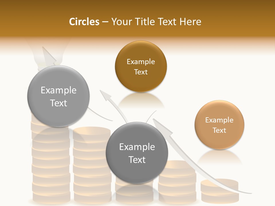 A Light Bulb Sitting On Top Of Stacks Of Coins PowerPoint Template