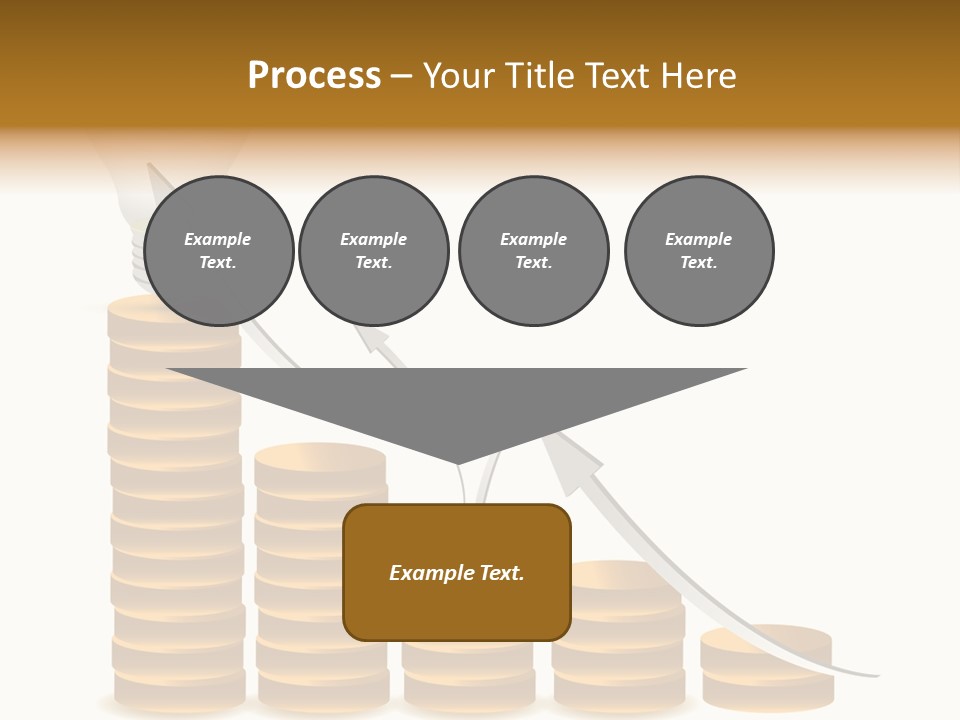 A Light Bulb Sitting On Top Of Stacks Of Coins PowerPoint Template