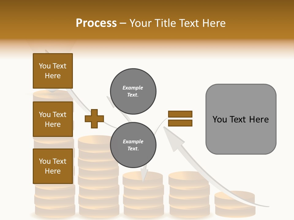 A Light Bulb Sitting On Top Of Stacks Of Coins PowerPoint Template