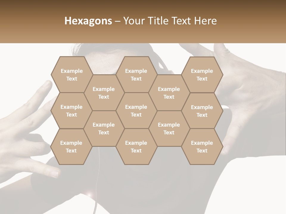 A Man With Headphones And Sunglasses Listening To Music PowerPoint Template