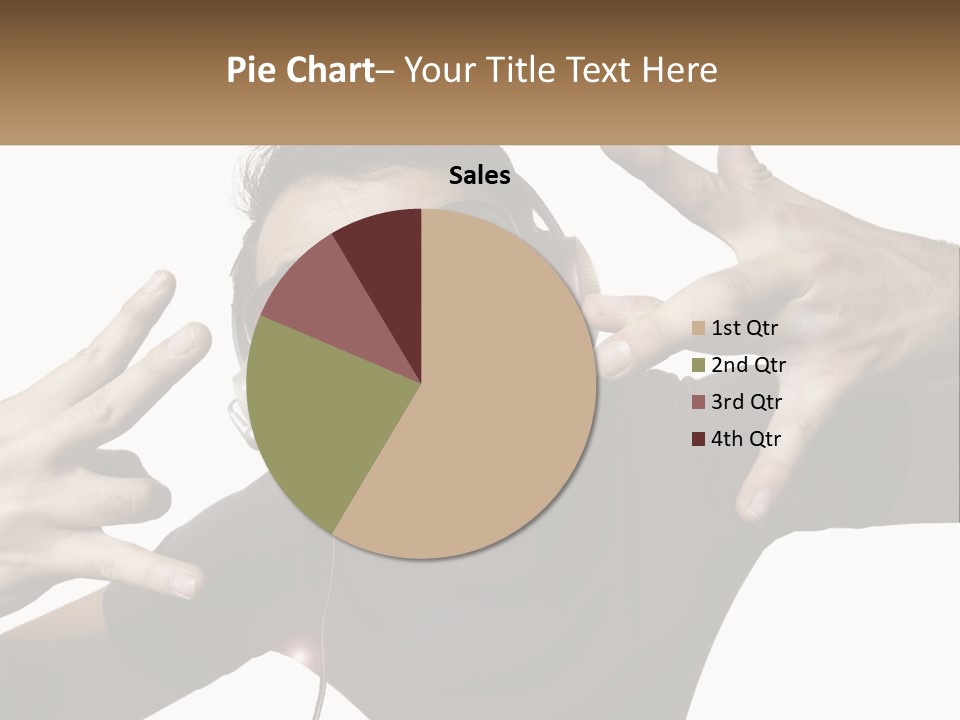 A Man With Headphones And Sunglasses Listening To Music PowerPoint Template
