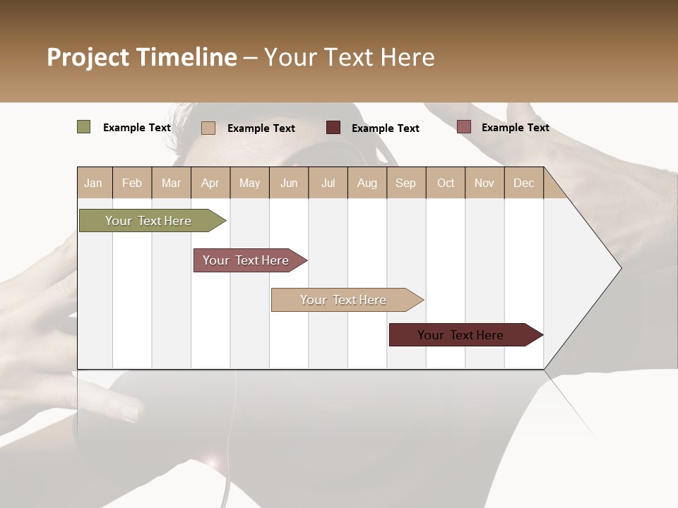 A Man With Headphones And Sunglasses Listening To Music PowerPoint Template