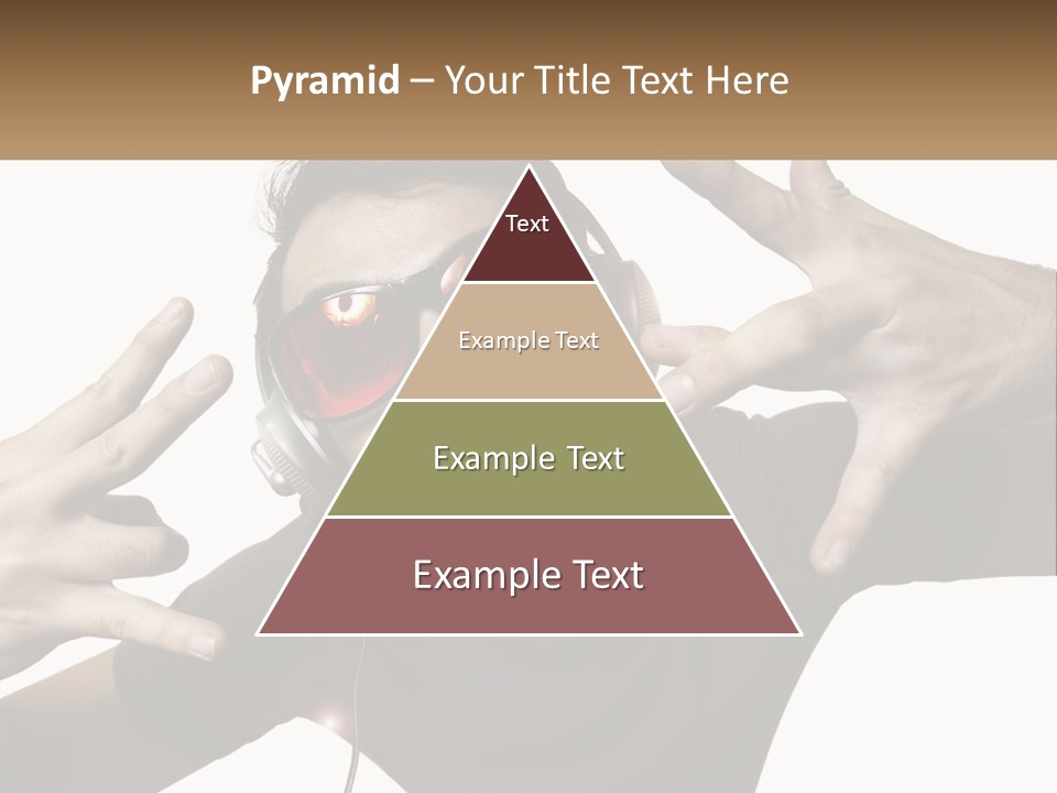 A Man With Headphones And Sunglasses Listening To Music PowerPoint Template