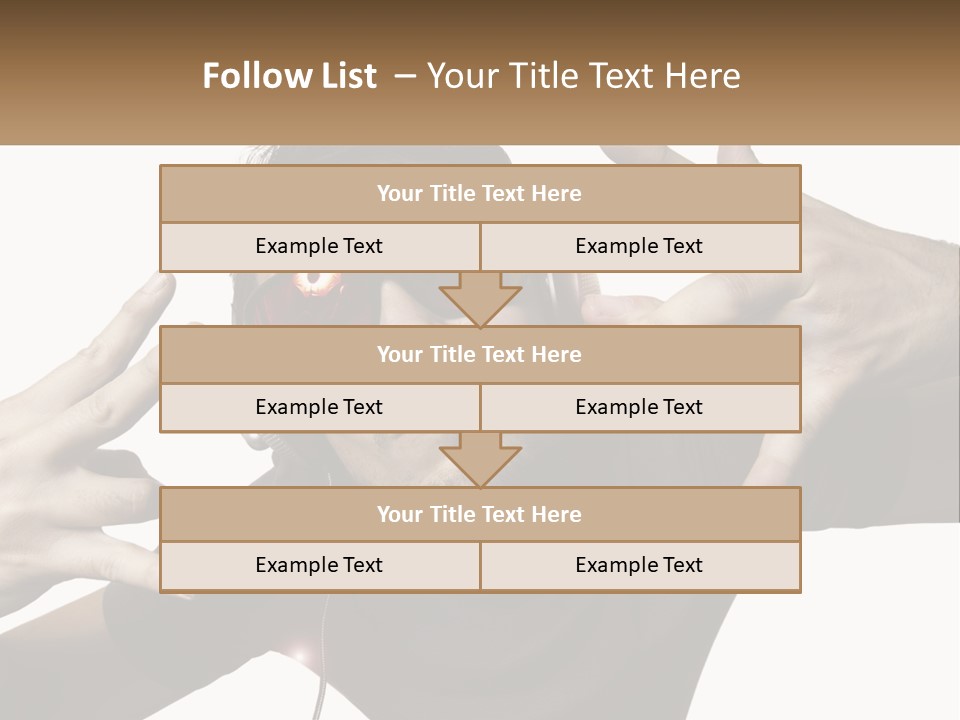 A Man With Headphones And Sunglasses Listening To Music PowerPoint Template
