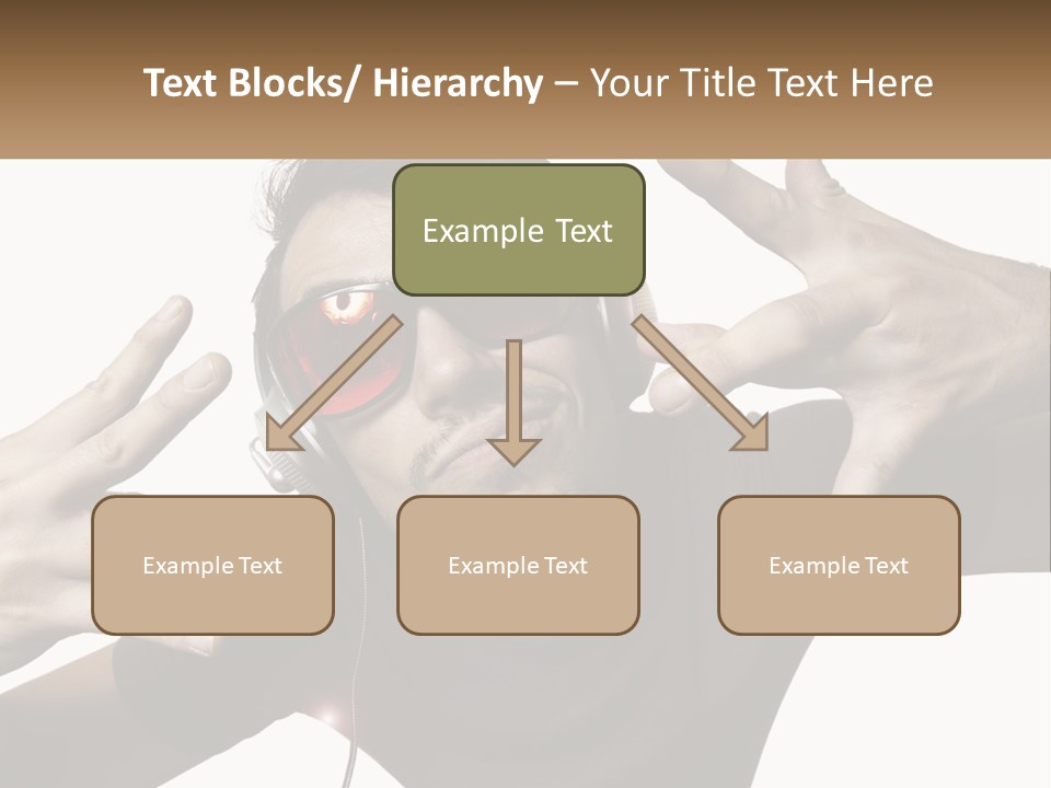 A Man With Headphones And Sunglasses Listening To Music PowerPoint Template