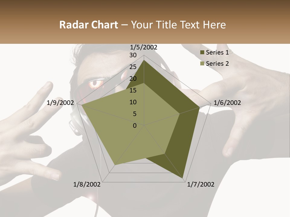 A Man With Headphones And Sunglasses Listening To Music PowerPoint Template