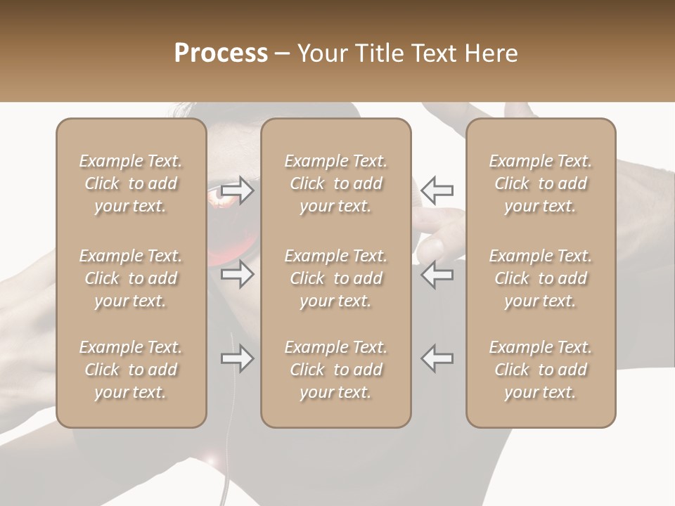 A Man With Headphones And Sunglasses Listening To Music PowerPoint Template