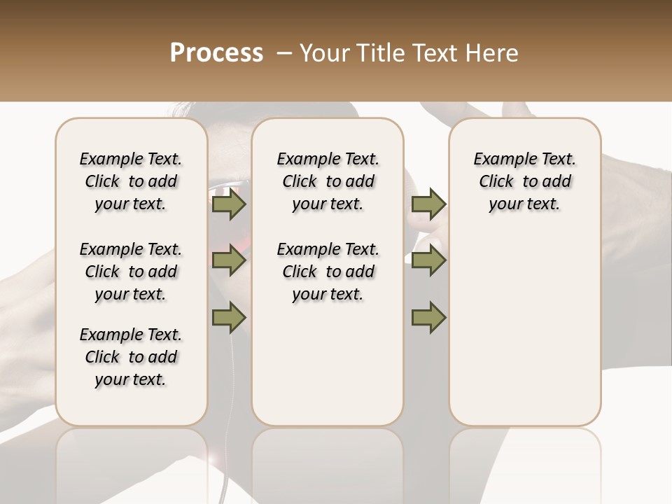 A Man With Headphones And Sunglasses Listening To Music PowerPoint Template