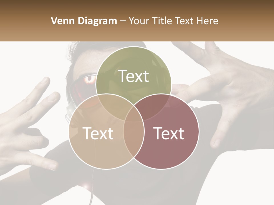 A Man With Headphones And Sunglasses Listening To Music PowerPoint Template