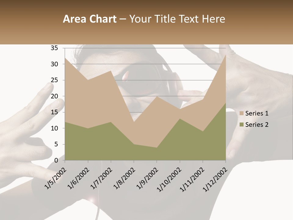 A Man With Headphones And Sunglasses Listening To Music PowerPoint Template