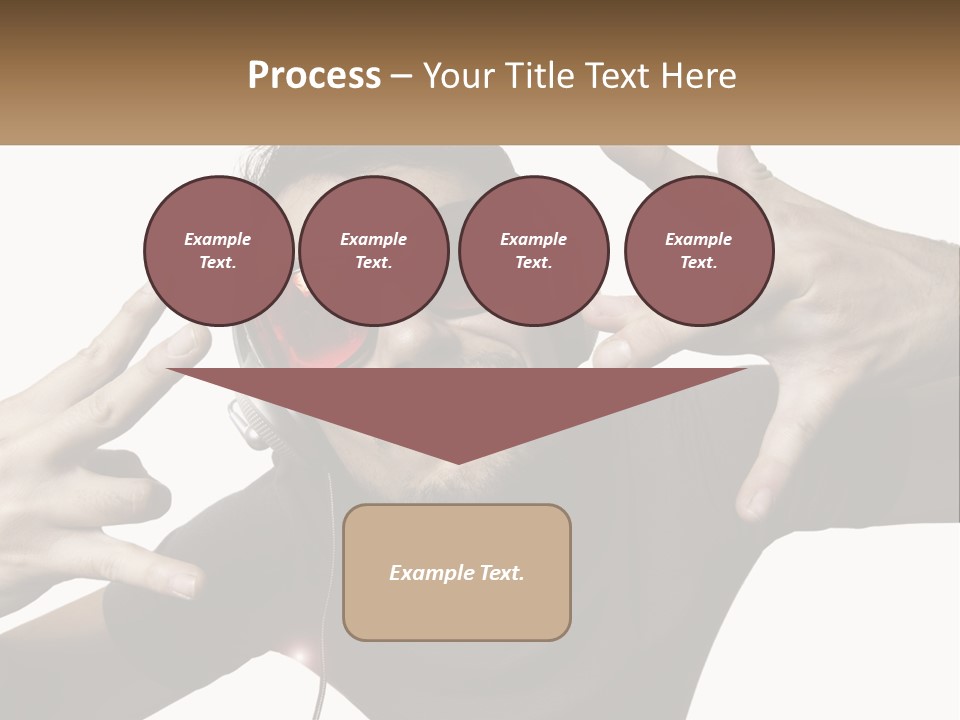 A Man With Headphones And Sunglasses Listening To Music PowerPoint Template