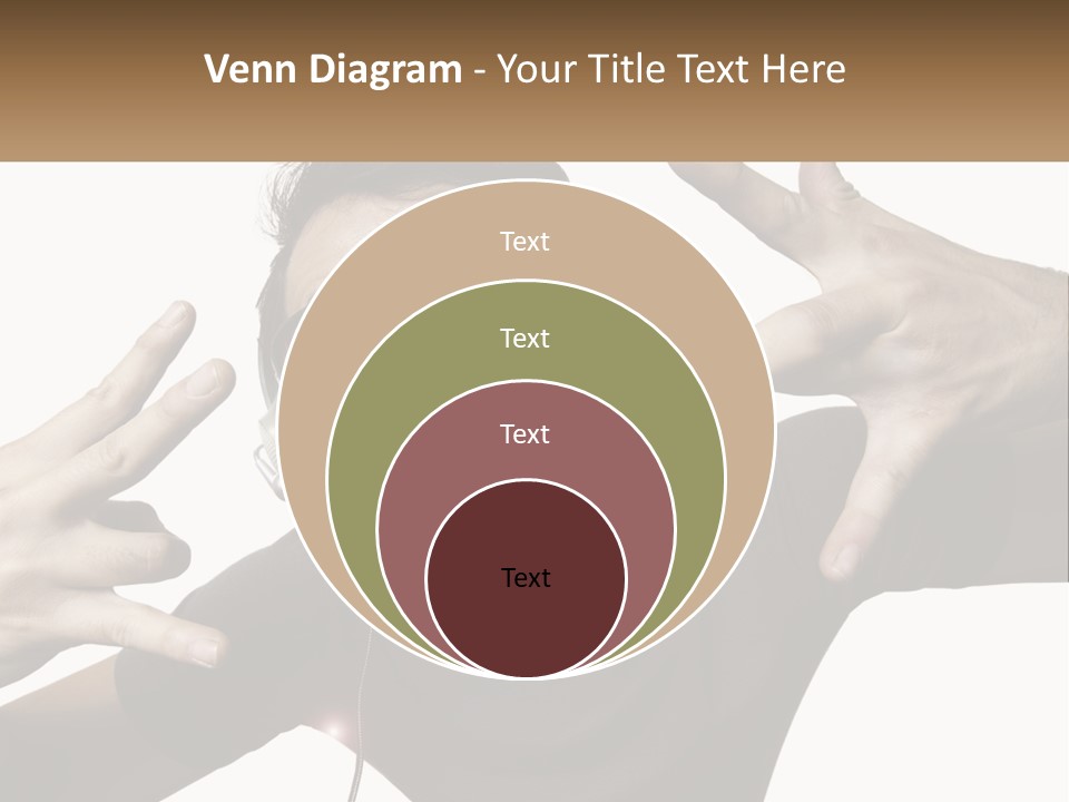 A Man With Headphones And Sunglasses Listening To Music PowerPoint Template