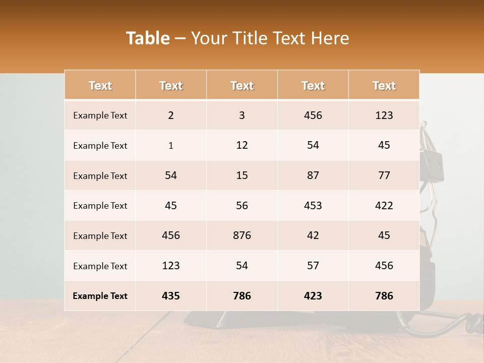 A Microphone And Headphones On A Wooden Table PowerPoint Template