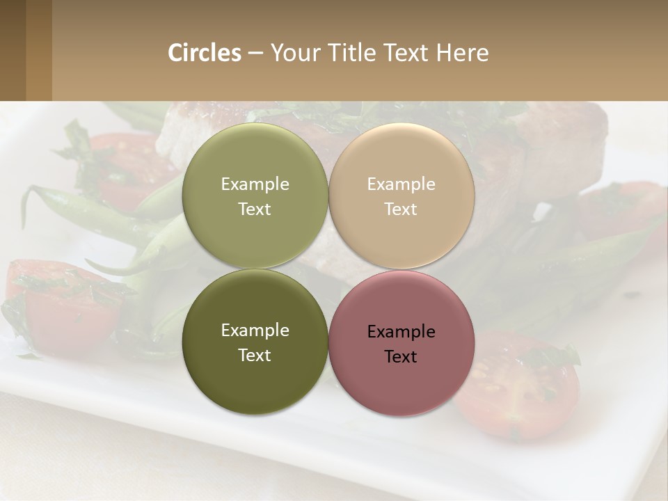 A White Plate Topped With Meat And Veggies PowerPoint Template