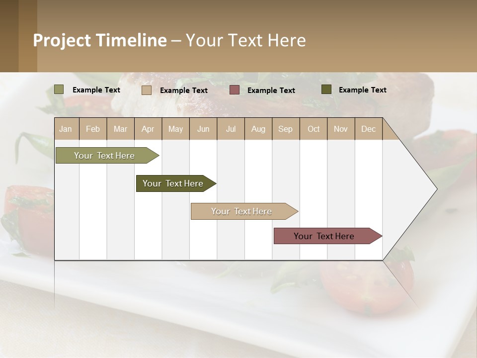 A White Plate Topped With Meat And Veggies PowerPoint Template