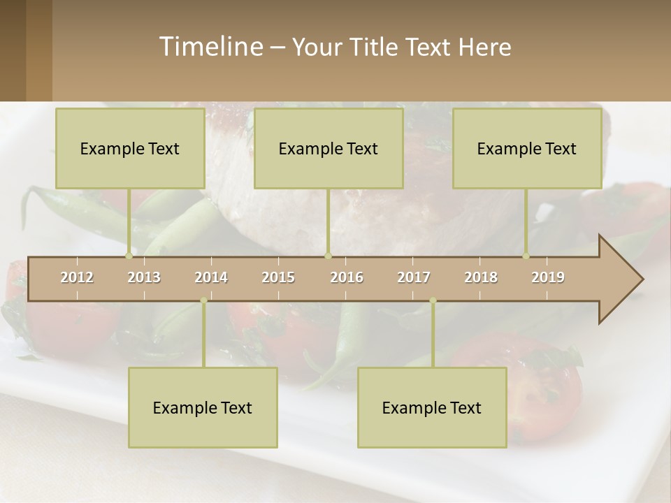 A White Plate Topped With Meat And Veggies PowerPoint Template
