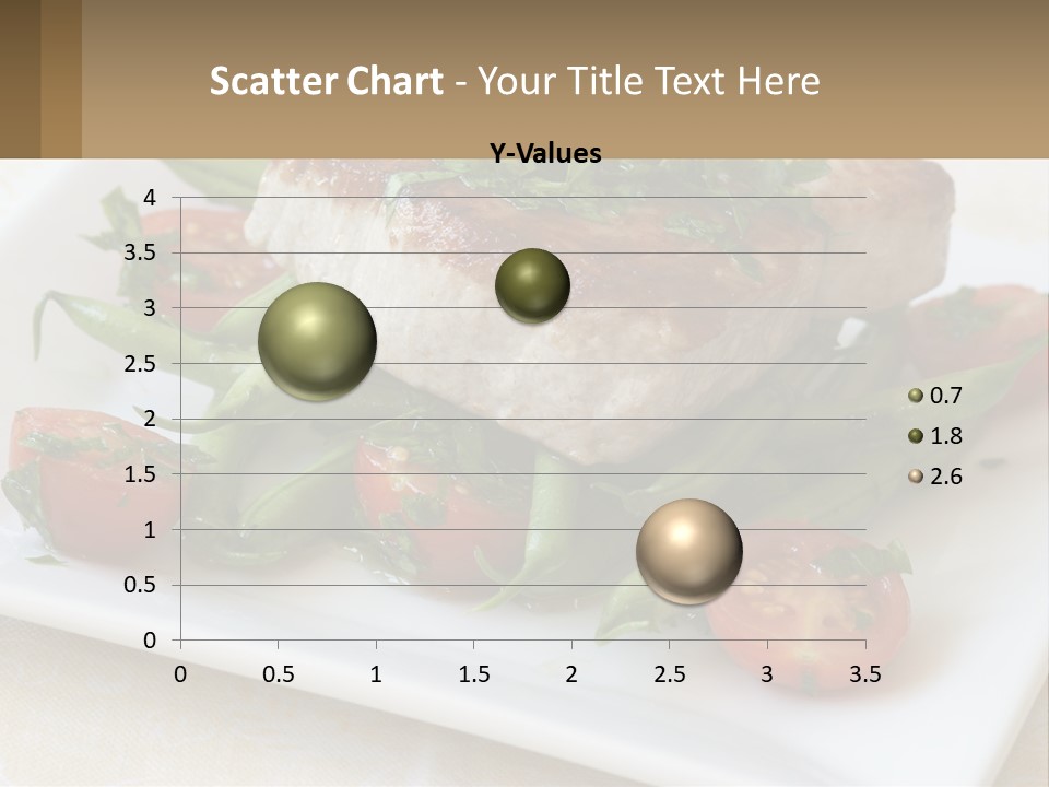 A White Plate Topped With Meat And Veggies PowerPoint Template