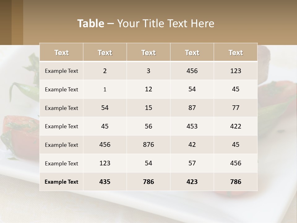 A White Plate Topped With Meat And Veggies PowerPoint Template